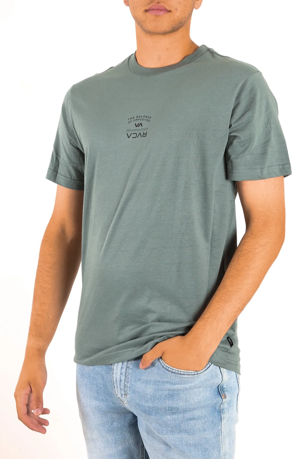 Bend It Like RVCA Short Sleeve Tee Balsam Green