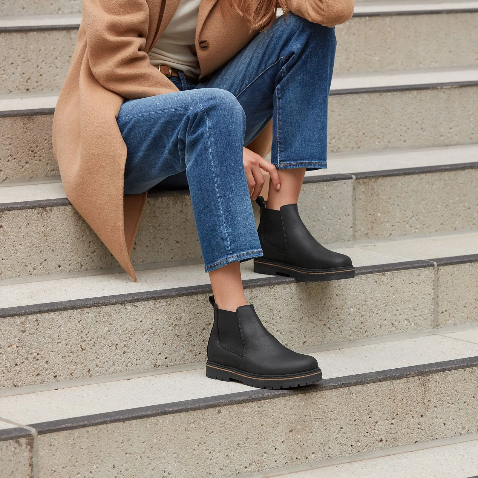 Birkenstock Stalon Narrow Chelsea Boot (Women) - Black Oiled Nubuck