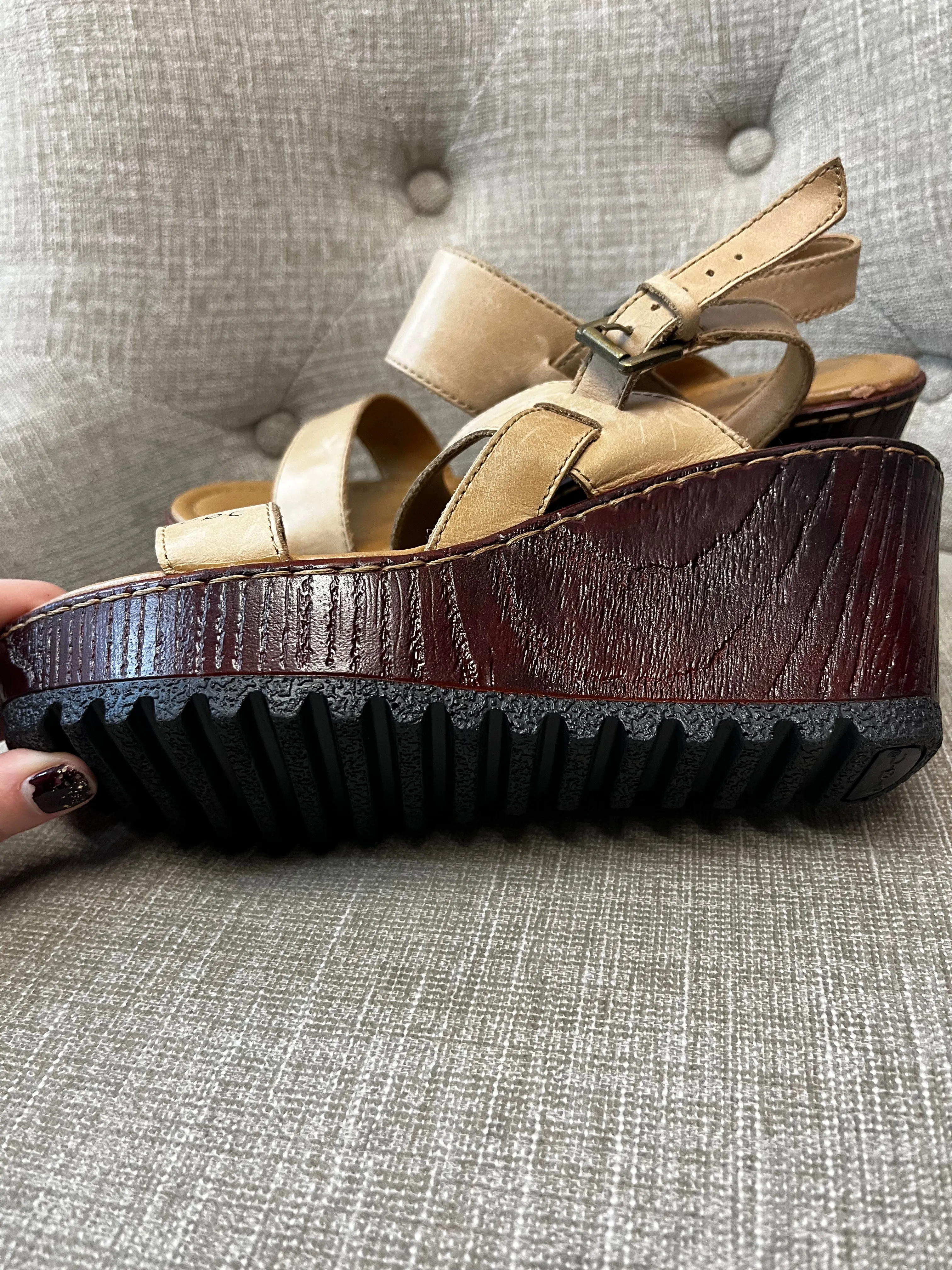 B.O.C Wedge Sandals (Size 8)