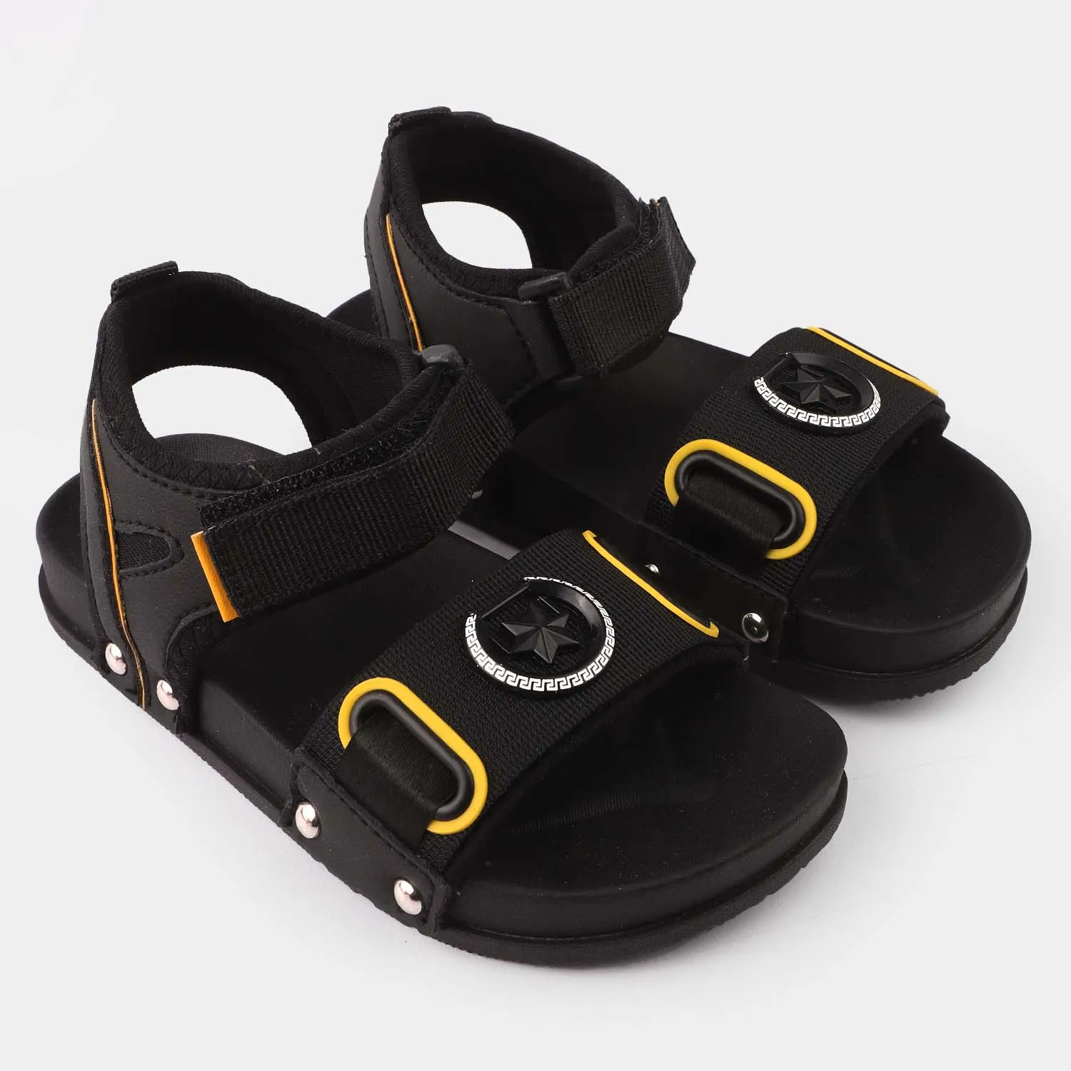 Boys Sandal BR-004-Black/Yellow