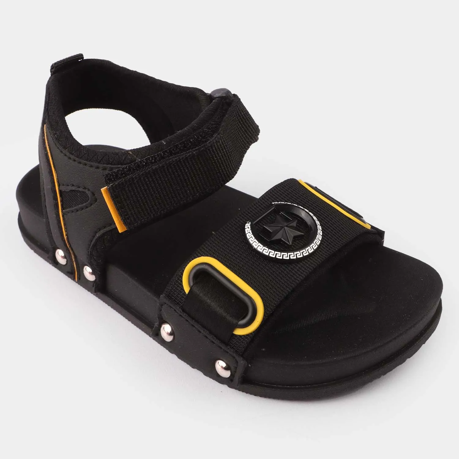 Boys Sandal BR-004-Black/Yellow