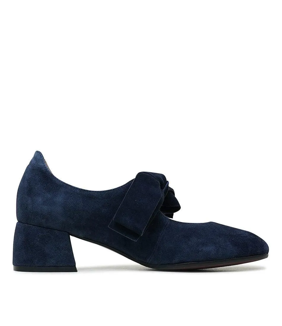 Chiara Navy Suede Heels