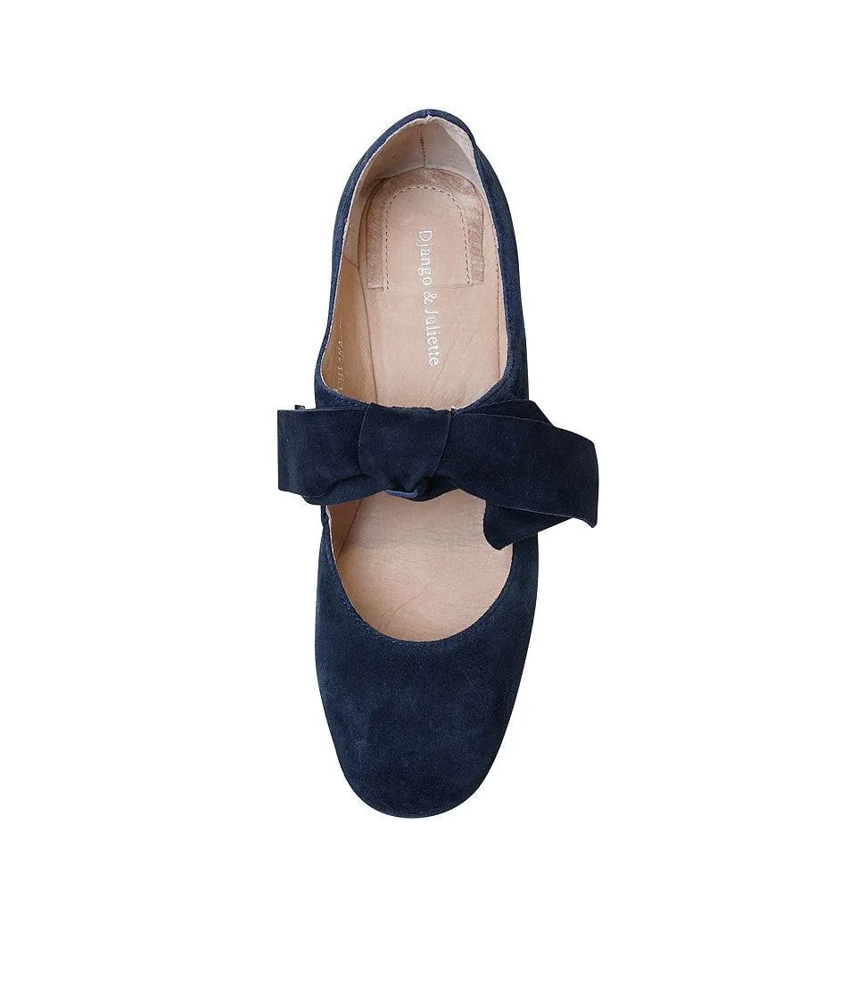 Chiara Navy Suede Heels