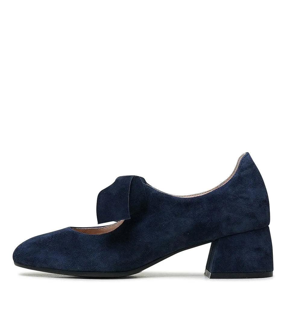 Chiara Navy Suede Heels