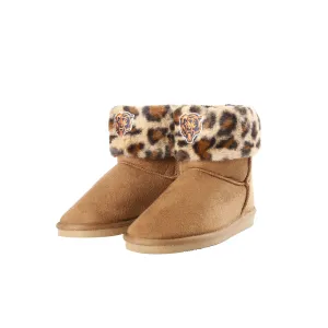 Chicago Bears NFL Womens Cheetah Fur Boots