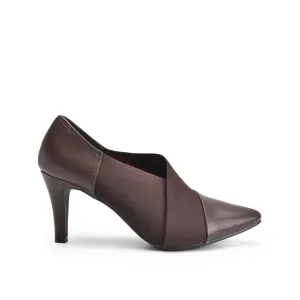 Elegant Brown Mid Heel Pumps | 423N-B