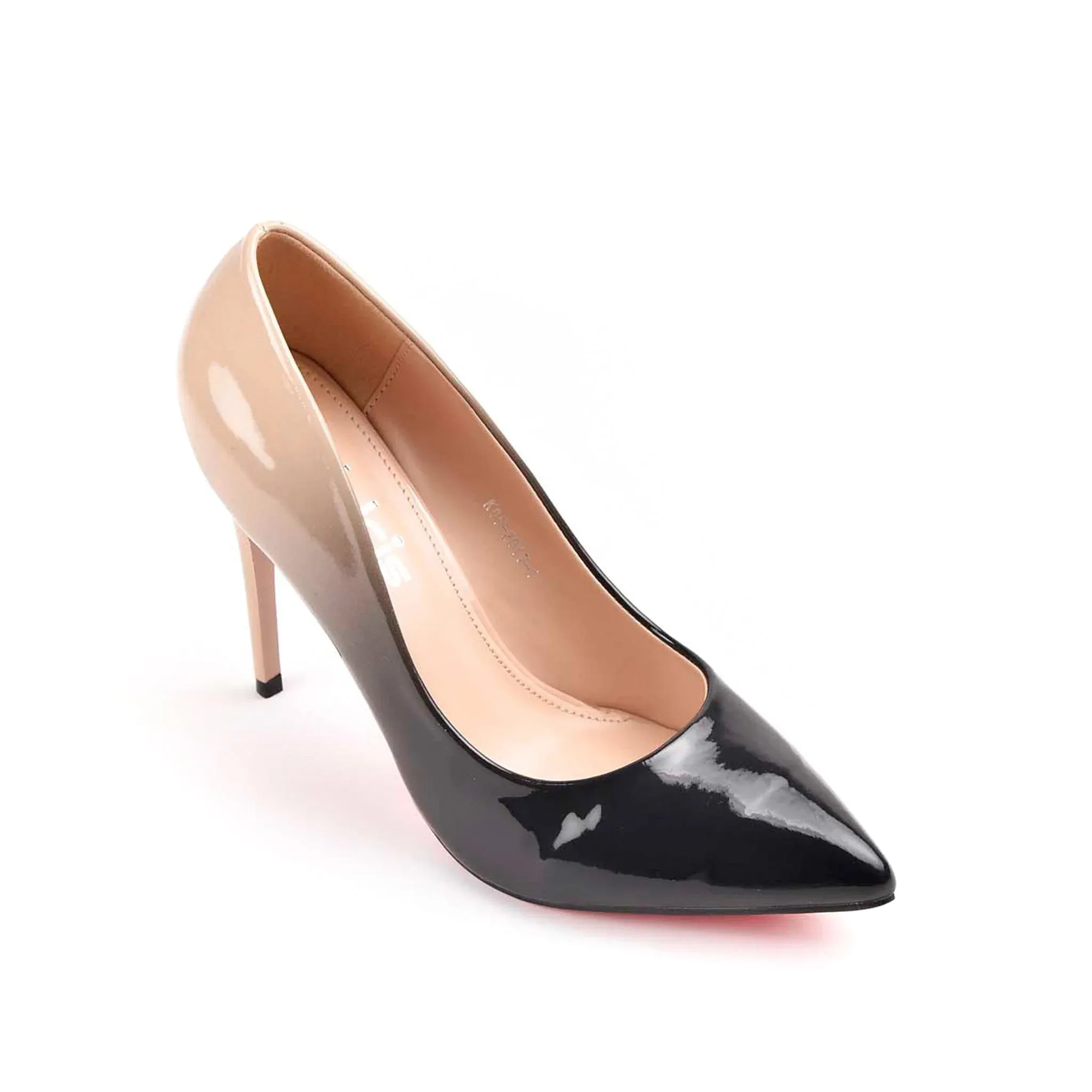 Elegant Nude and Black Gradient Stiletto Heels | 475M-F