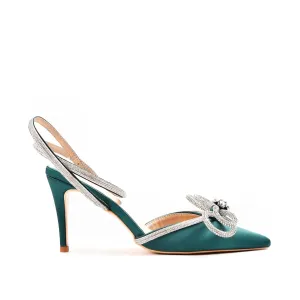 Elegant Teal Embellished Heels | 449L-K