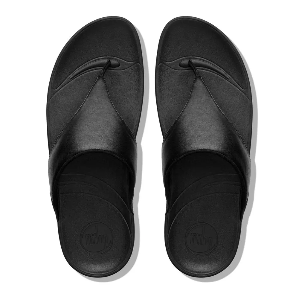 Fitflop Lulu Leather Toe Post Black