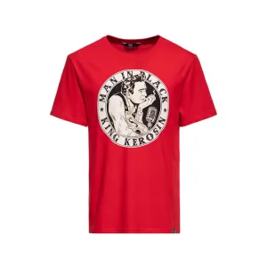 King Kerosin Man In Black T-Shirt Red