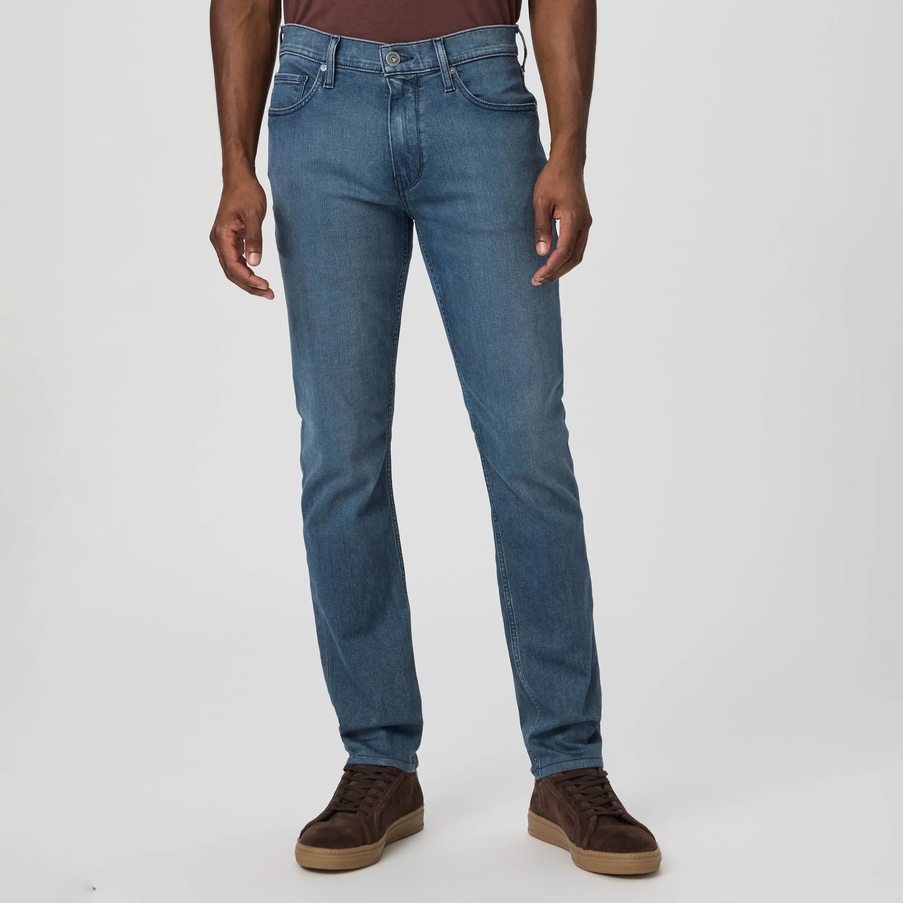 Lennox - Dego - Slim Fit Mid Blue Wash Transcend Jeans - PAIGE