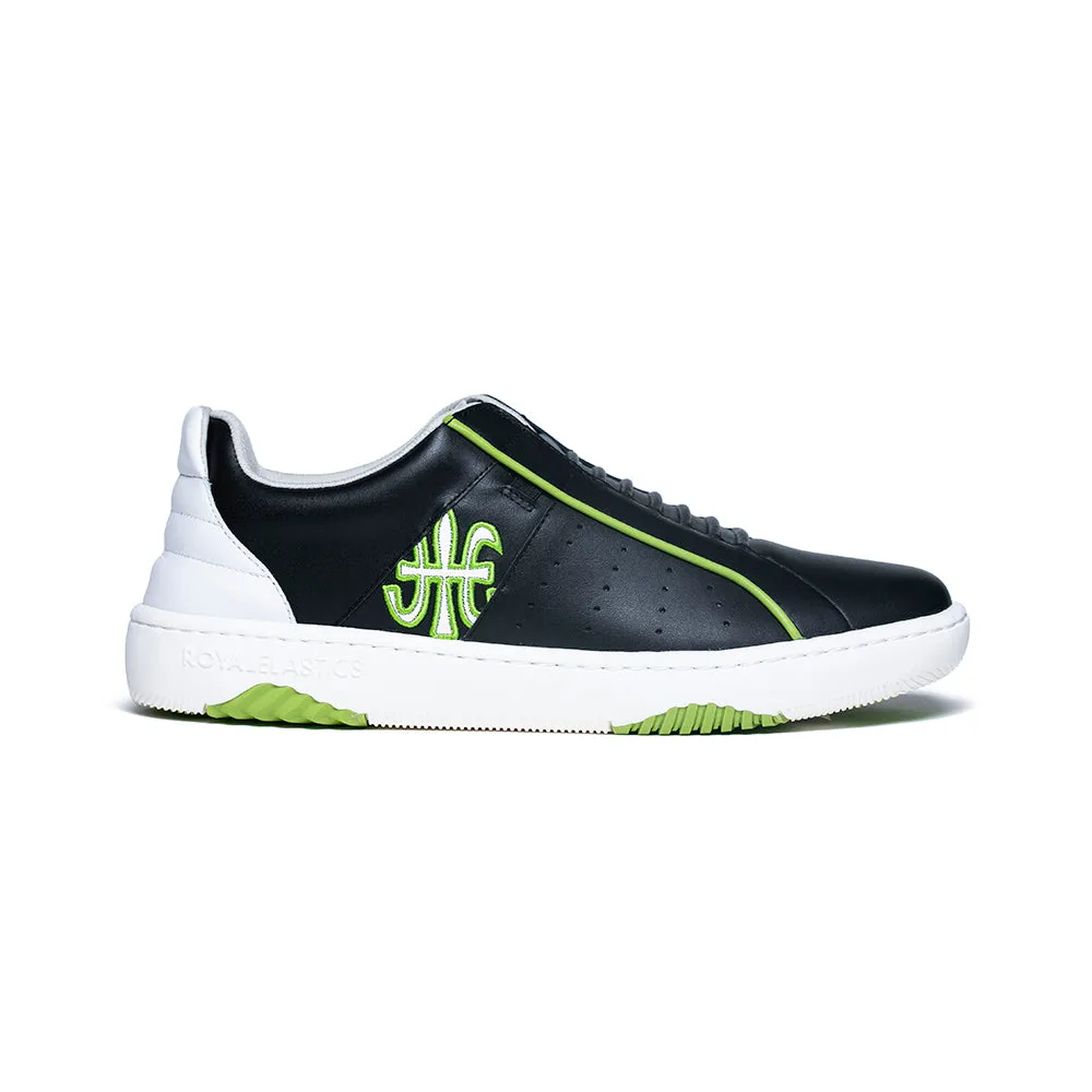 Men's Icon Archer Black Green Leather Sneakers 06394-904