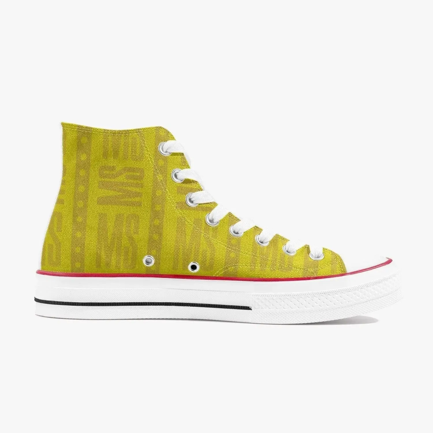 Misha High-Top Men Canvas Shoes - Yellow