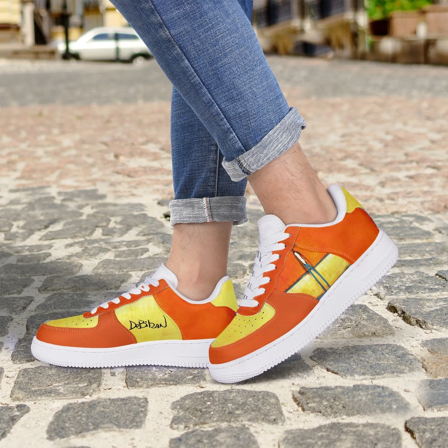 On Course Low-Top Leather Sports Sneakers