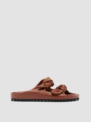 PELAGIE 010 - Brown Leather Sandals