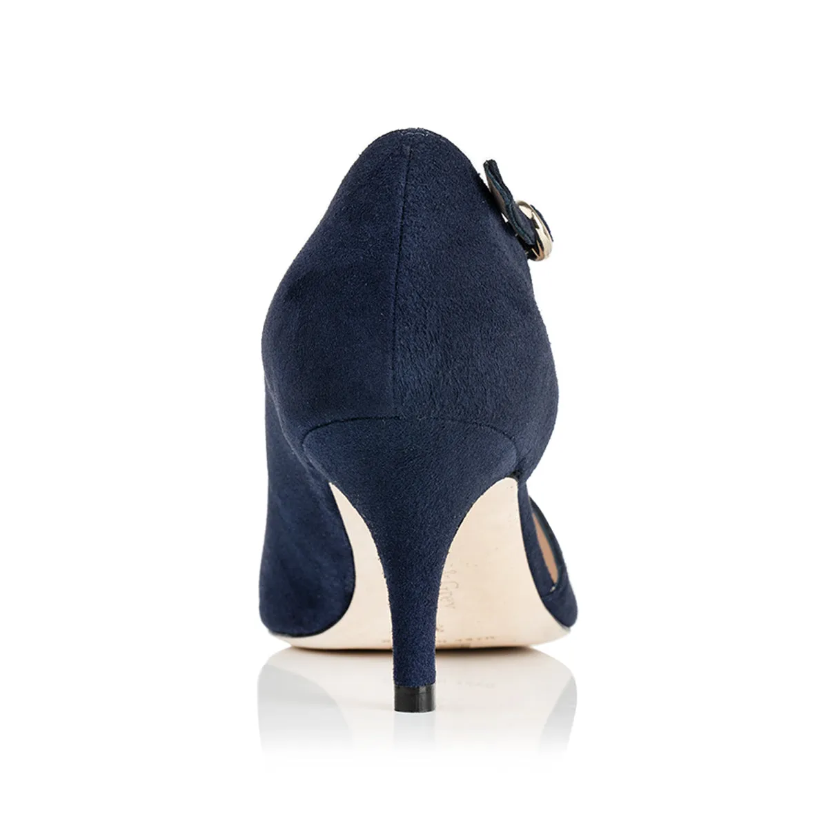 Penelope Extra-Wide Fit Shoes - Navy Suede