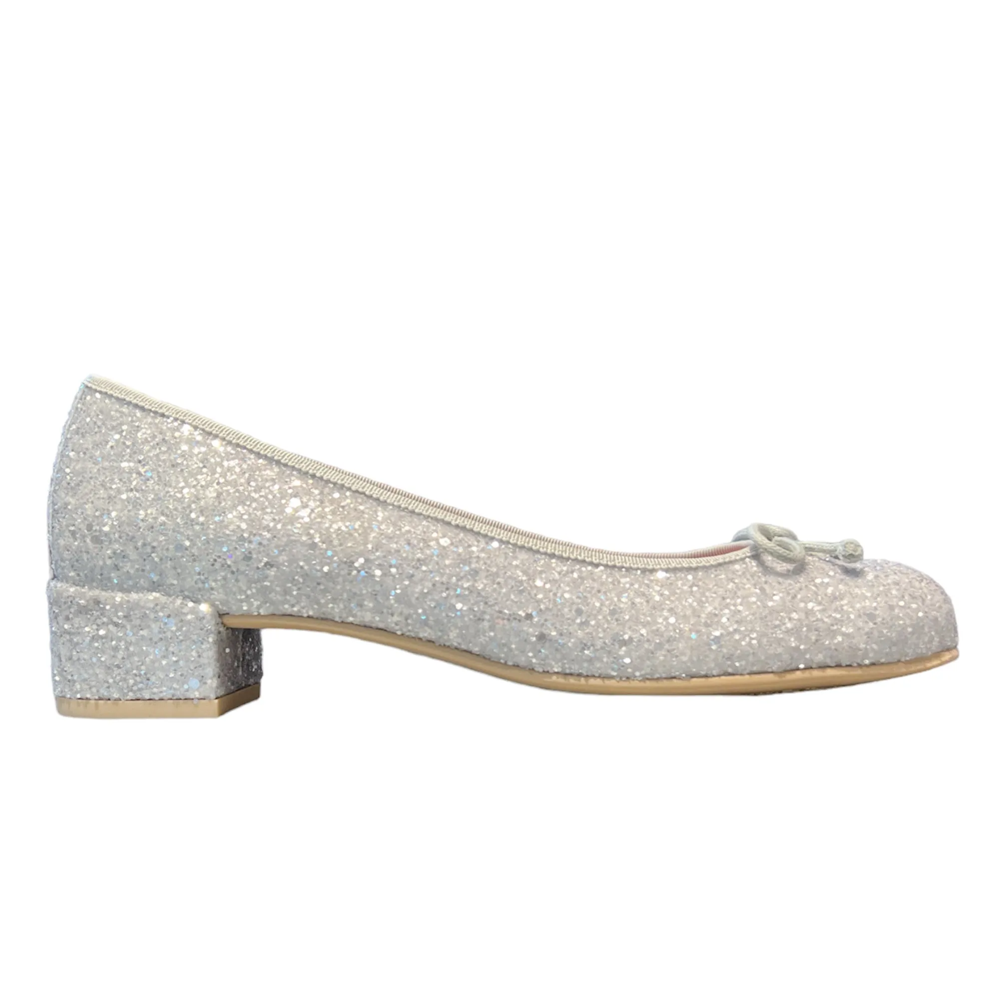 Pretty Ballerinas Womens Miriam Silver Sparkle Heels