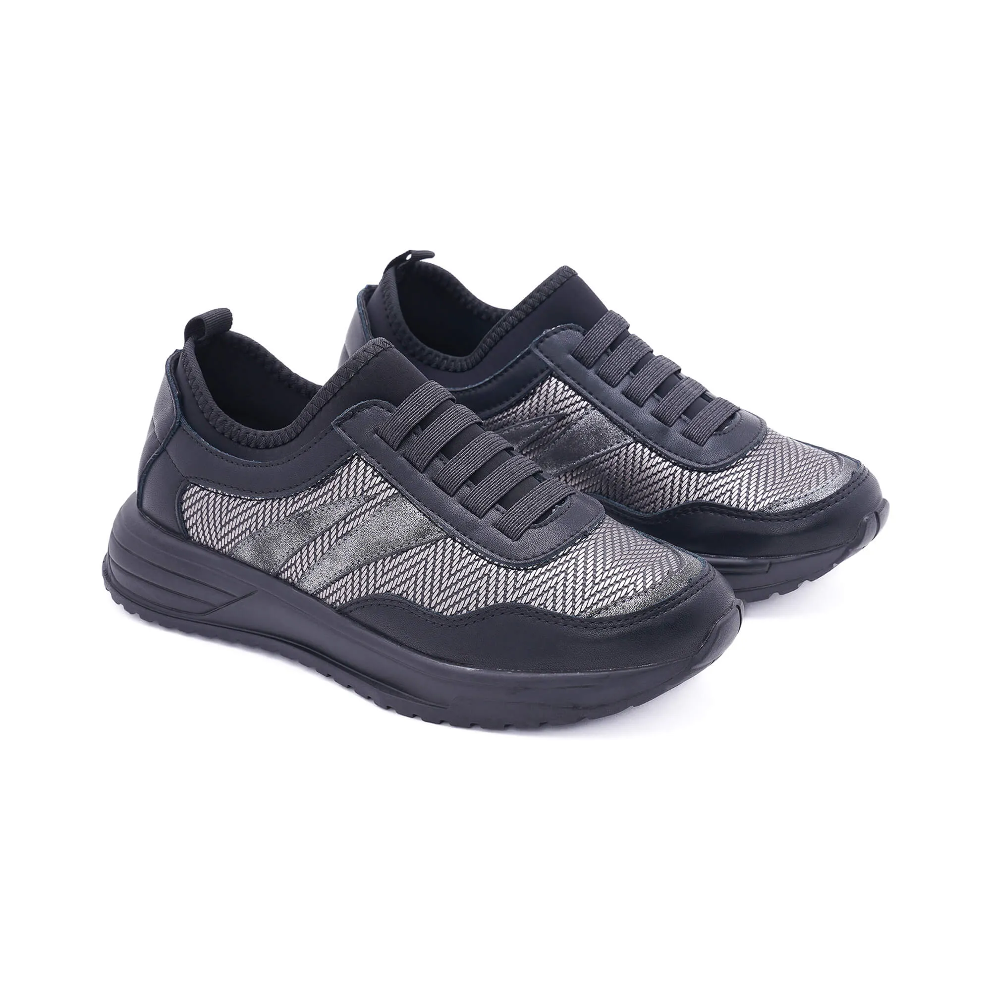 Ravenna Black Silver Sneakers