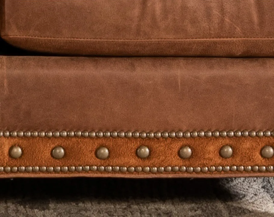 Rocky Mount Western Leather Sofa