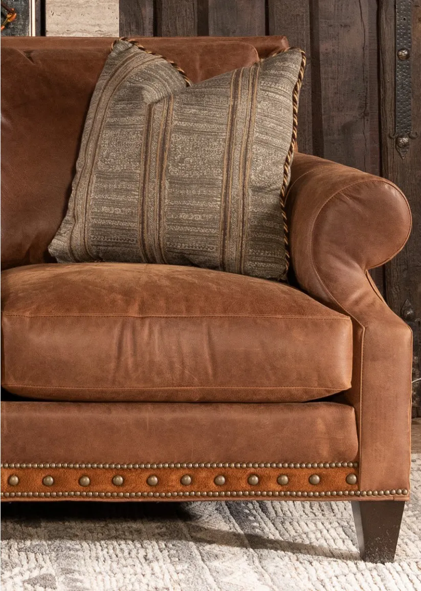 Rocky Mount Western Leather Sofa