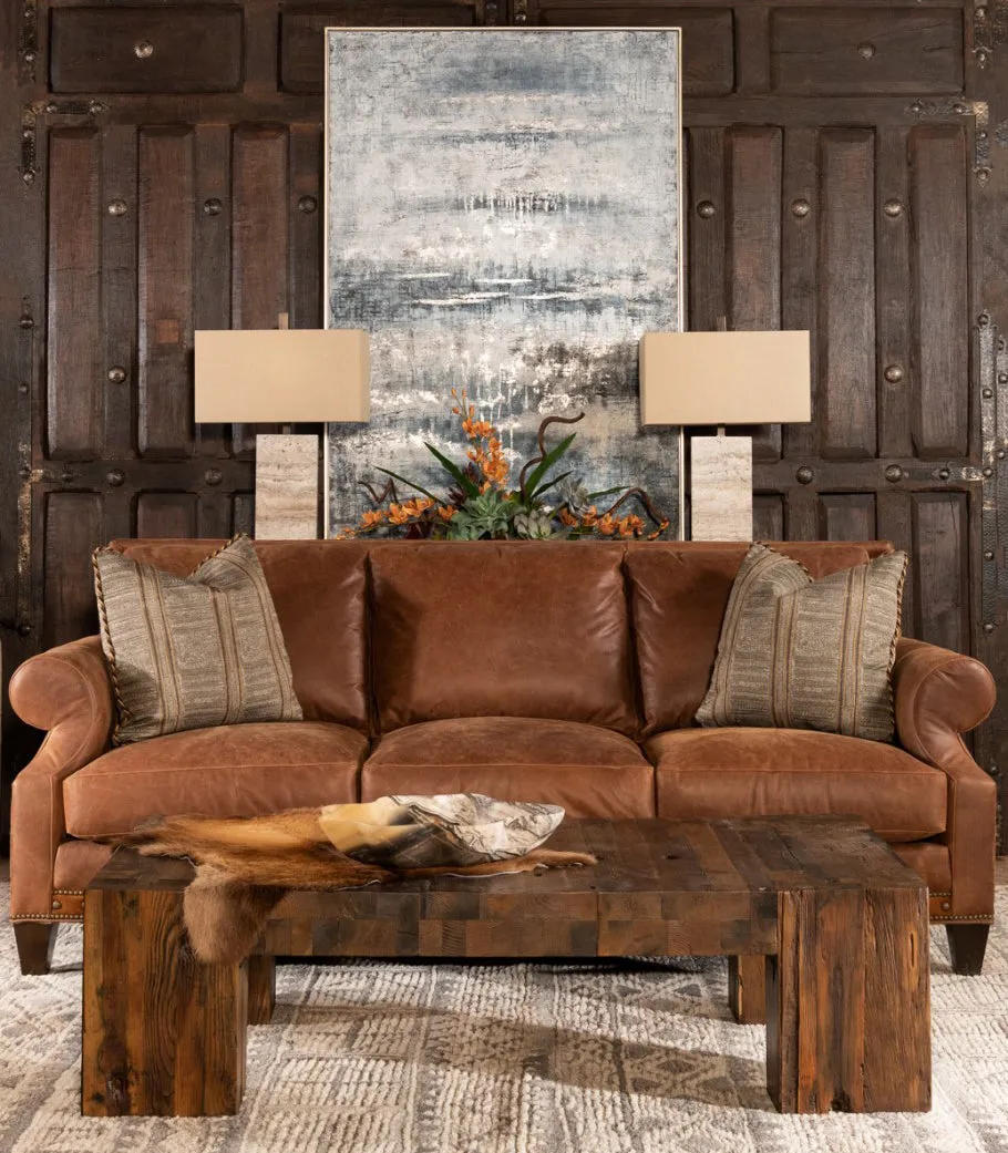 Rocky Mount Western Leather Sofa