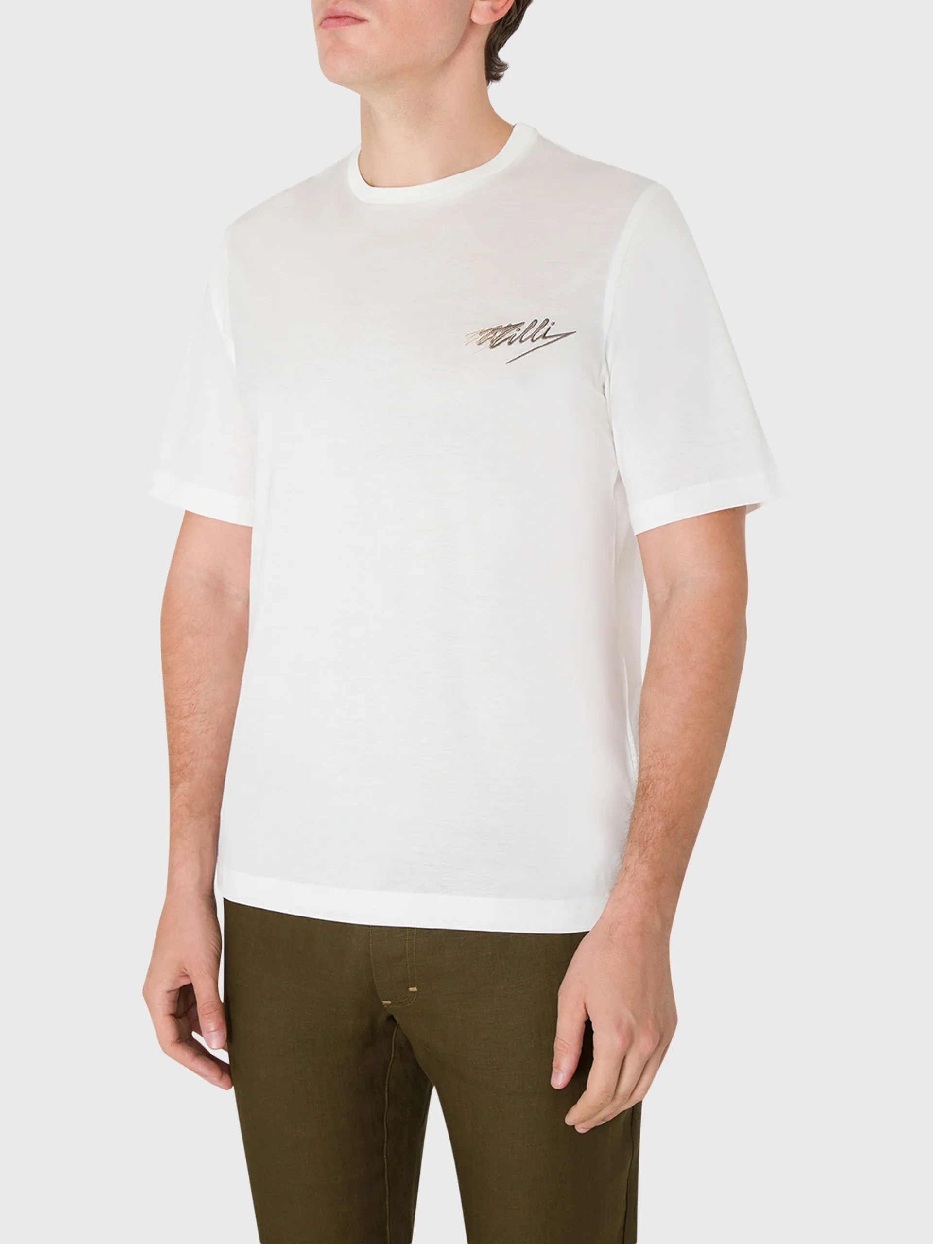 Satin Finish Cotton T-Shirt