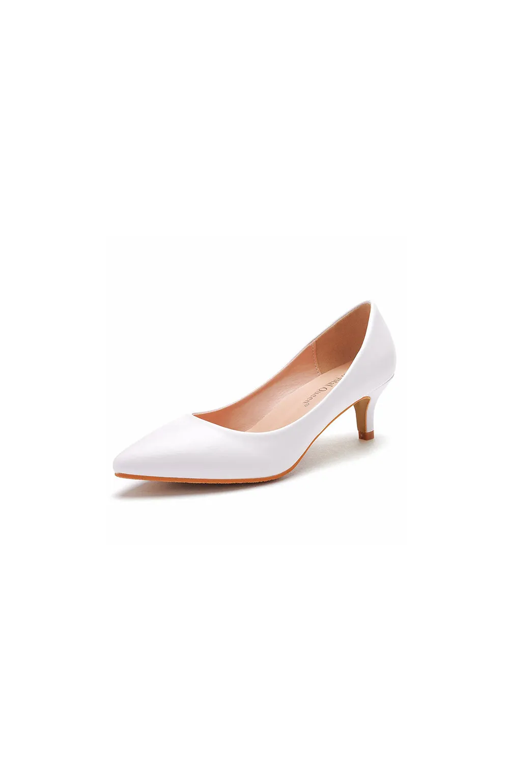 Simple Kitten Heels Pointed Toe Women's Shoes