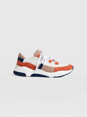 Sutton Sneaker - Navy/Orange