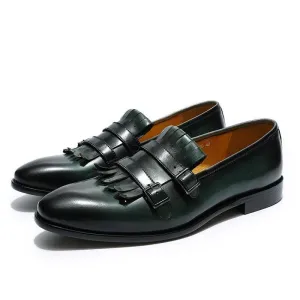 Tassel Monk Strap Loafers - Men Shoes