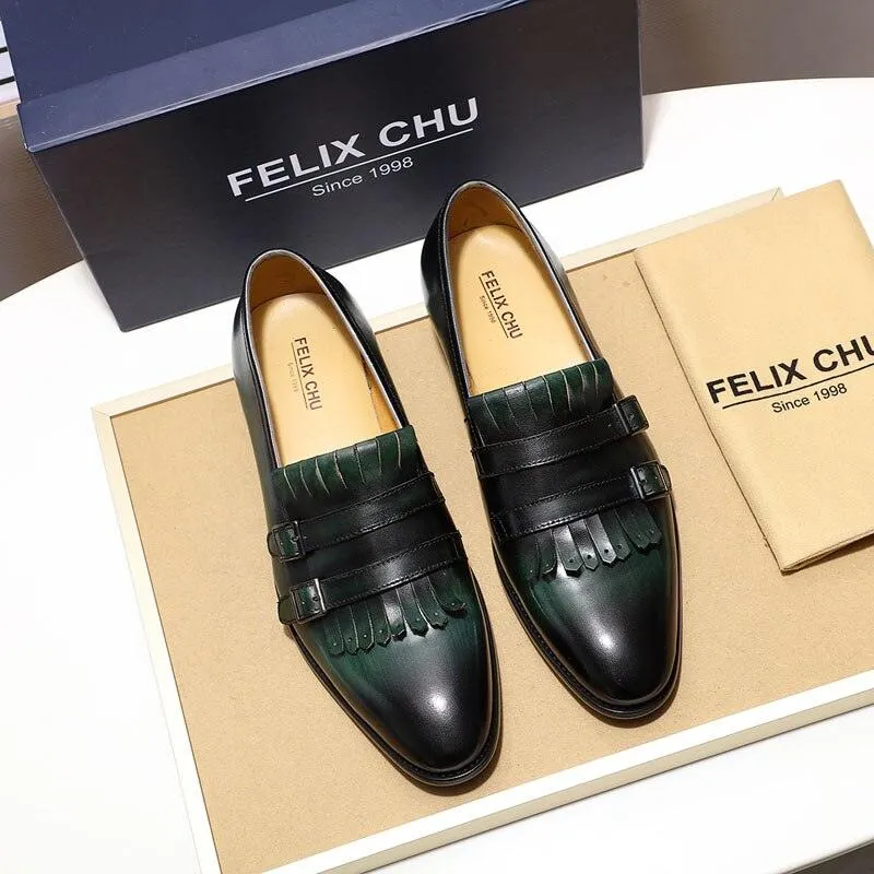 Tassel Monk Strap Loafers - Men Shoes