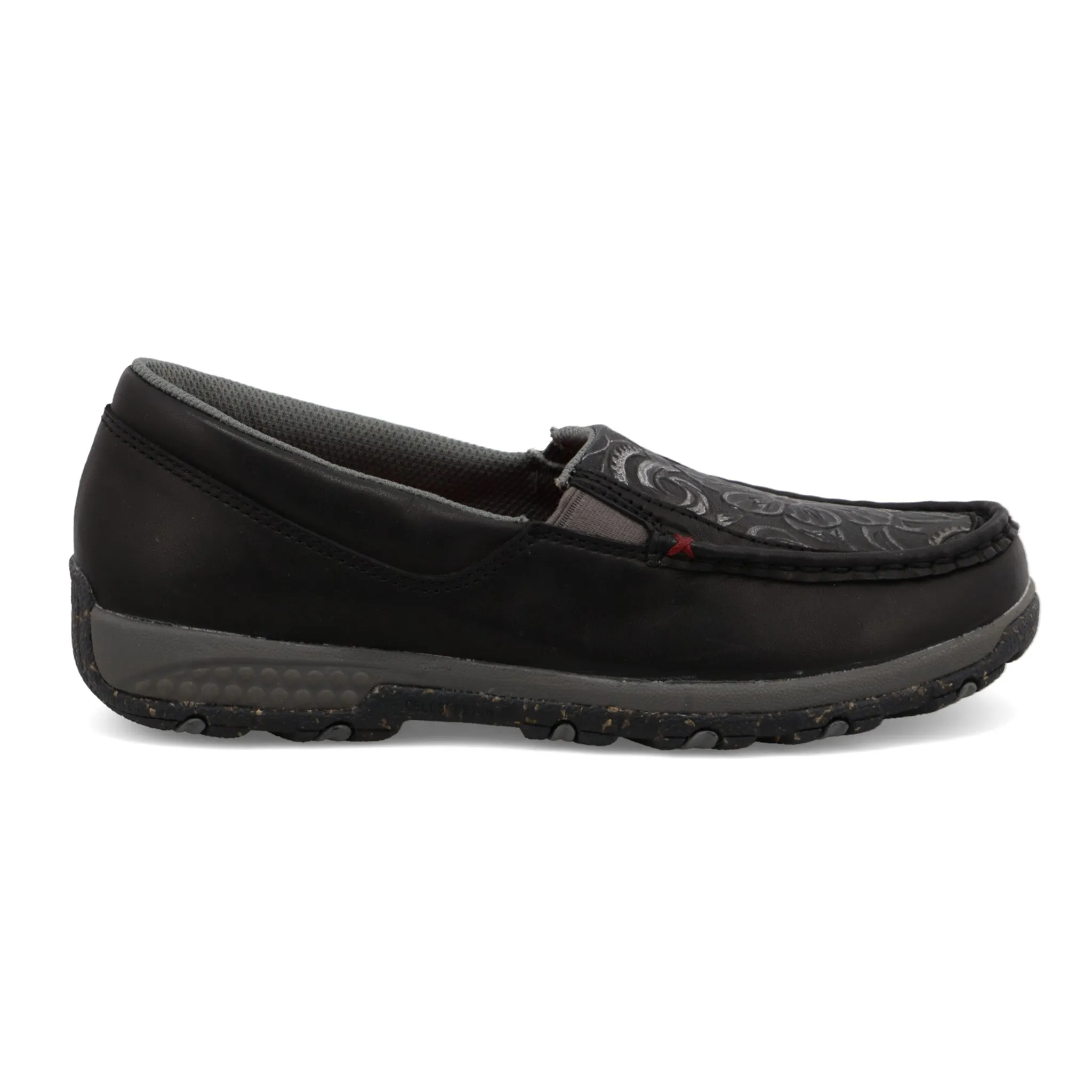 Twisted X Women's Black Tooled Cell Slip-On