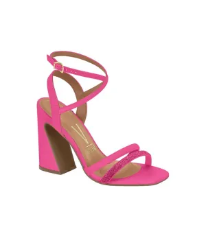 VIZZANO WOMEN HEELS IN PINK WITH BRILLIANT DETAILS