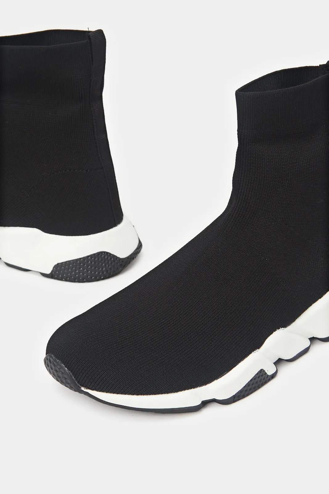 Women Black Sock Sneakers