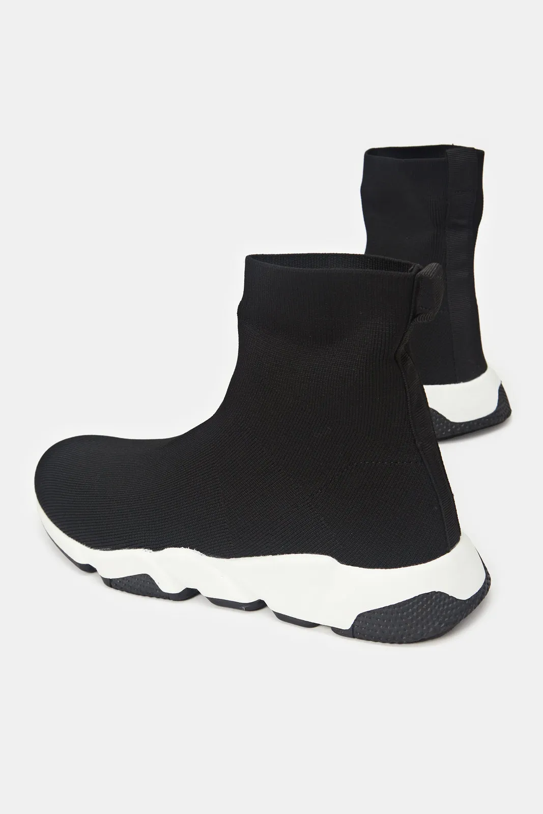 Women Black Sock Sneakers