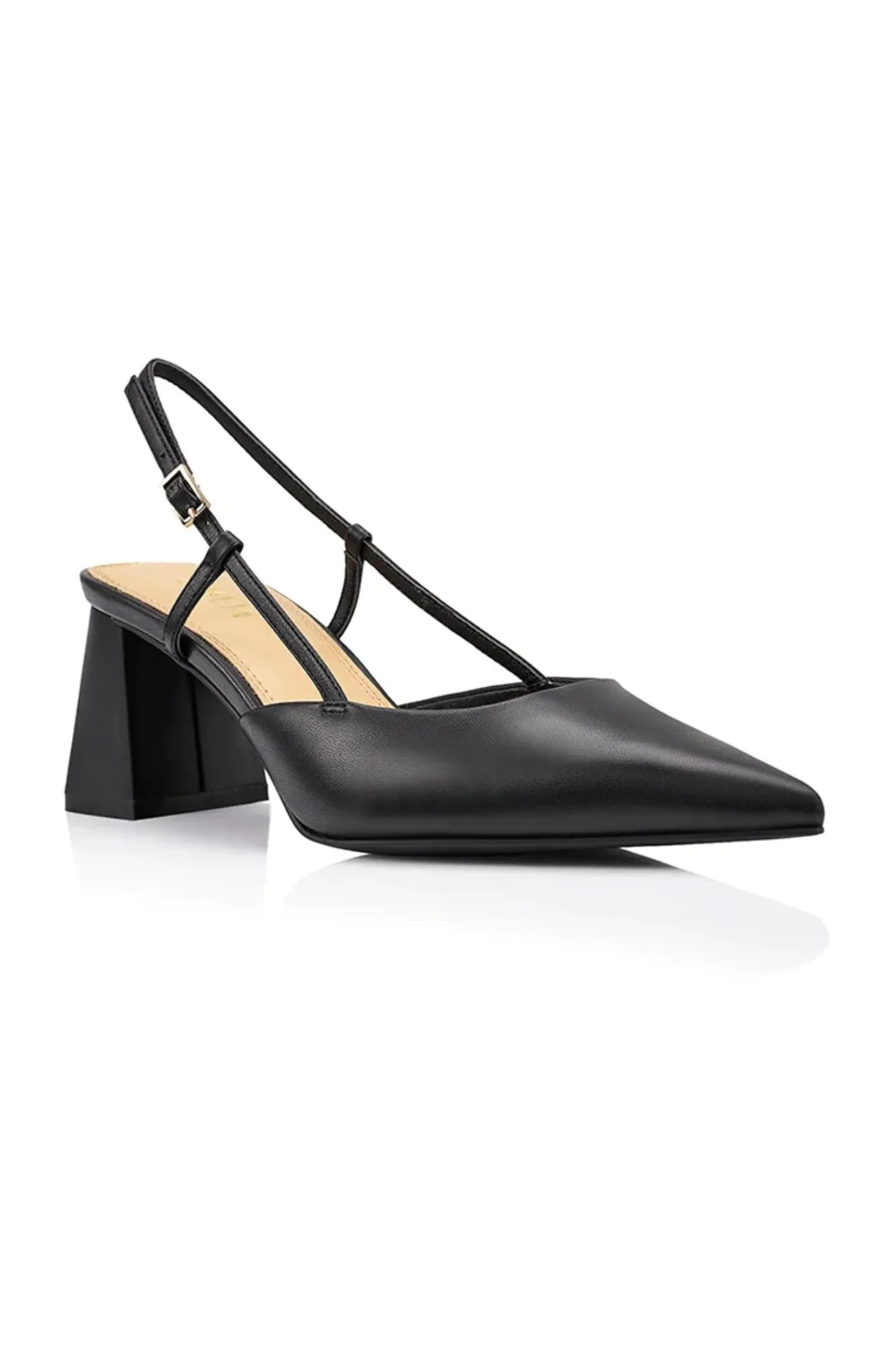 Yasmine Slingback Heels Black